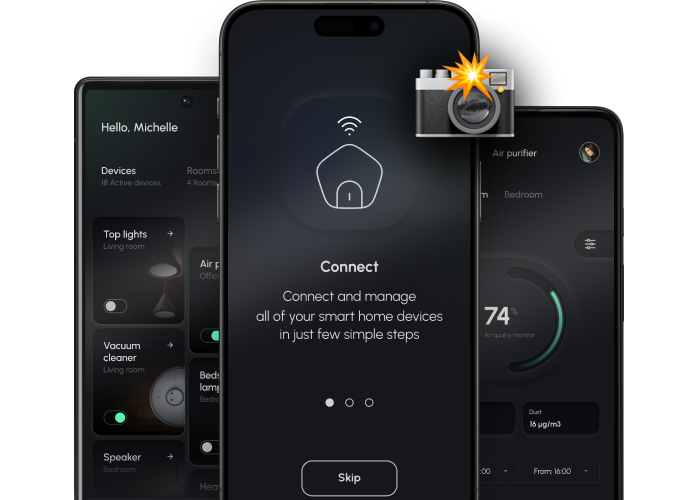 Sherlo capturing visual test screenshots across iOS and Android simulators
